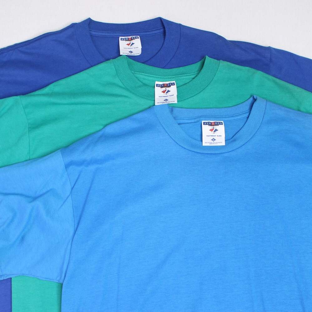 Vintage 90s Jerzees USA Made Heavyweight Blend Blanks Lot Of 3 Men’s Size Large
